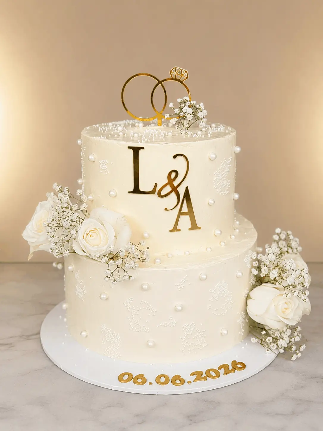 Elegante Hochzeitstorte in Baden bestellen