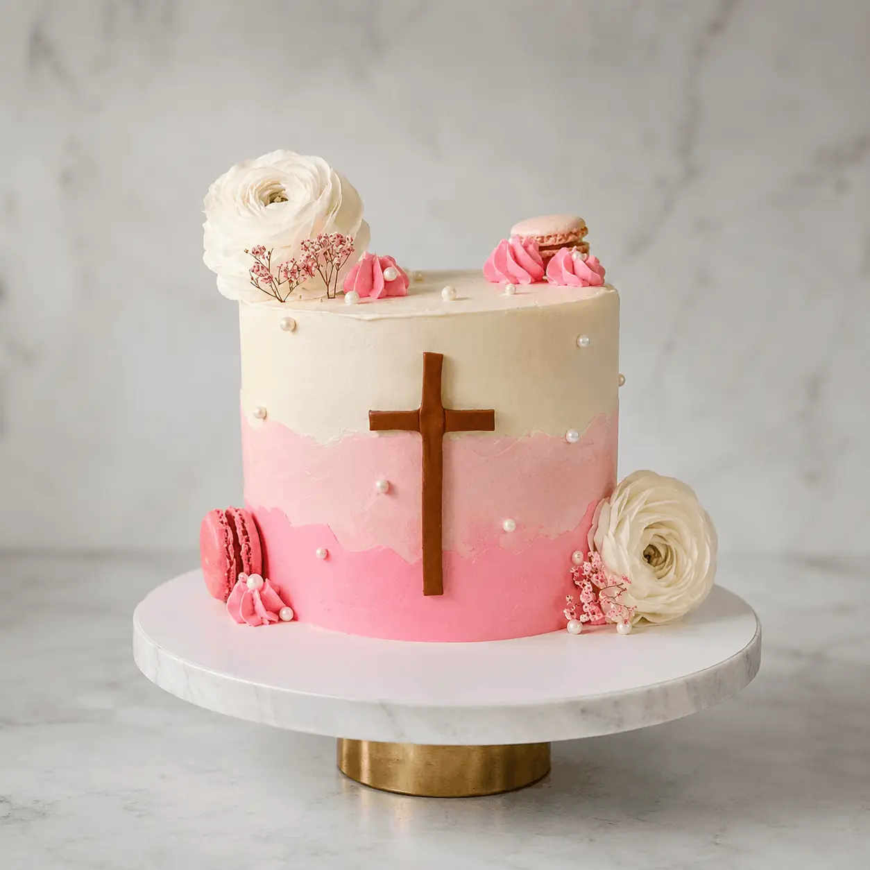 Elegante Tauftorte in Baden, handgemachte Festtagstorte für eine besondere Tauffeier